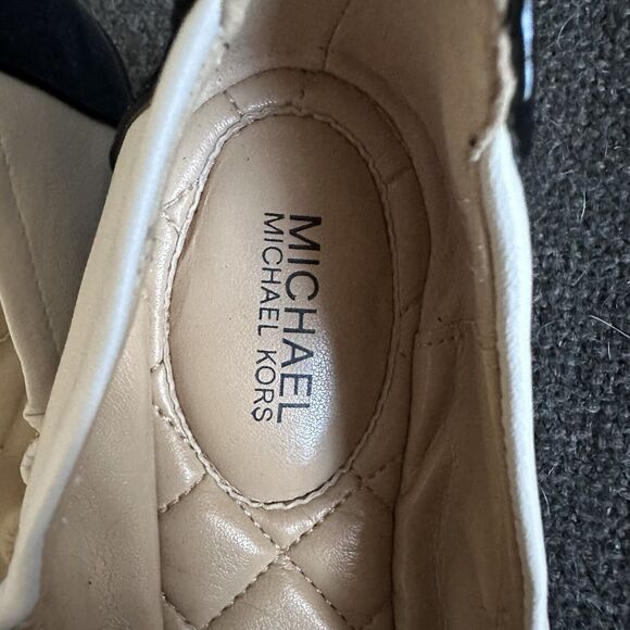 Michael Kors Women's City Ballet Leather/Patent Nude Black Flats Size‎ 6M - Picture 5 of 5